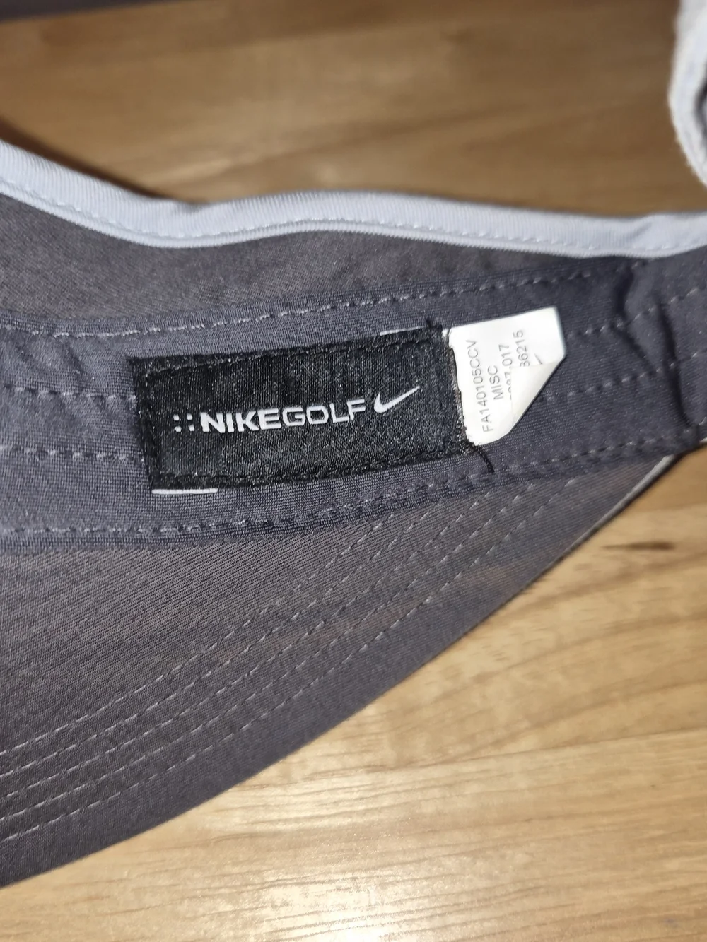 Nike Men’s Gray Visor with Black Swoosh